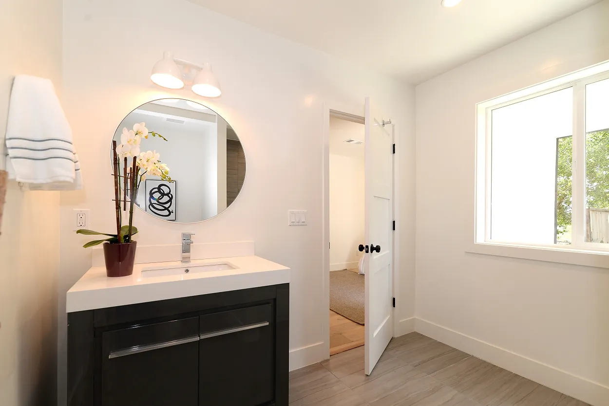 Bathroom tile and shower at the Ivy Project