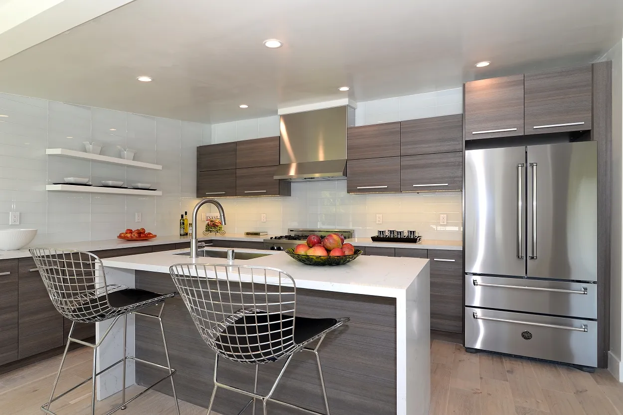 Kitchen island and countertops at the Ivy Project