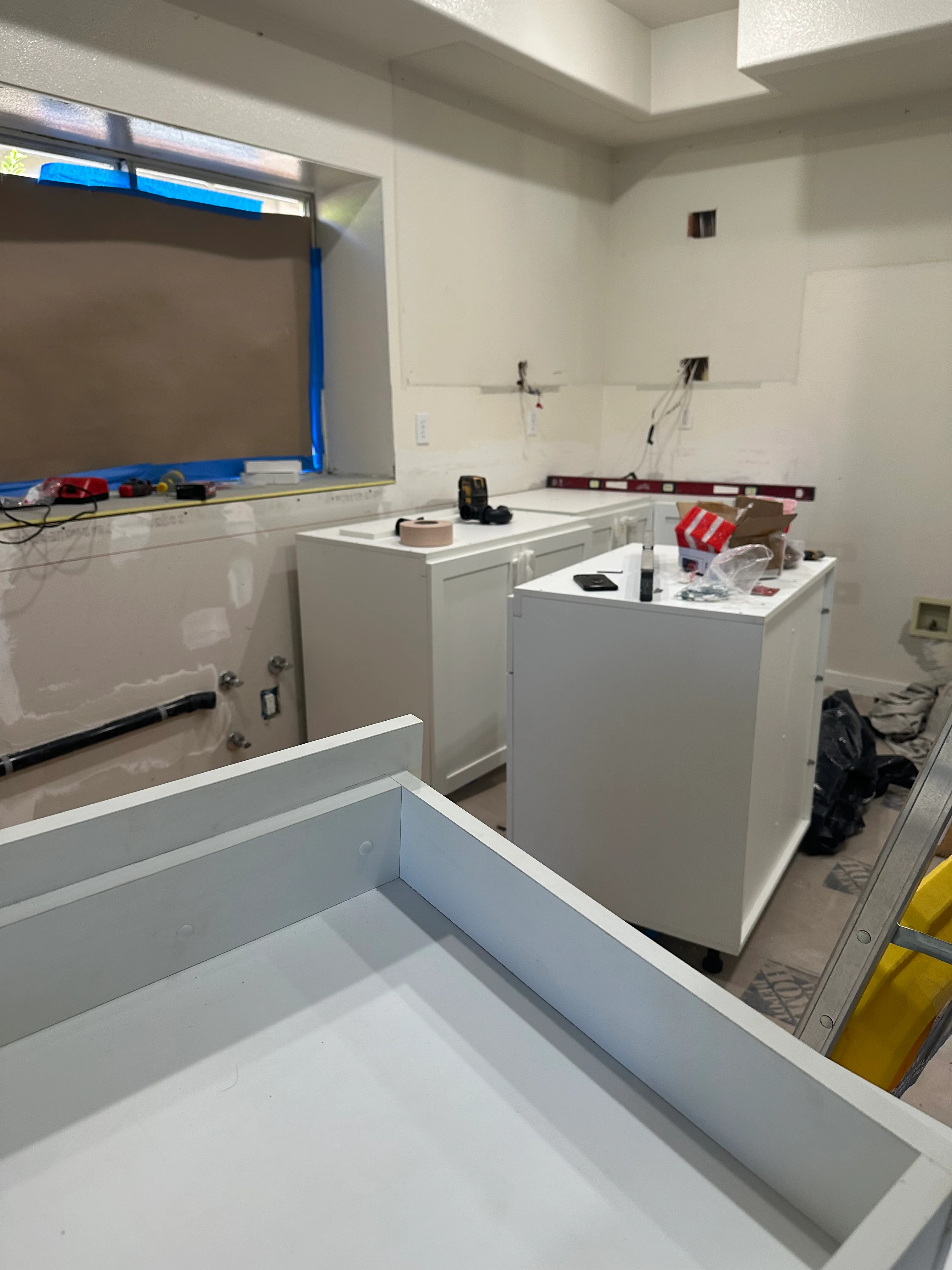 Plumbing and electrical rough-in at Angelica Way kitchen