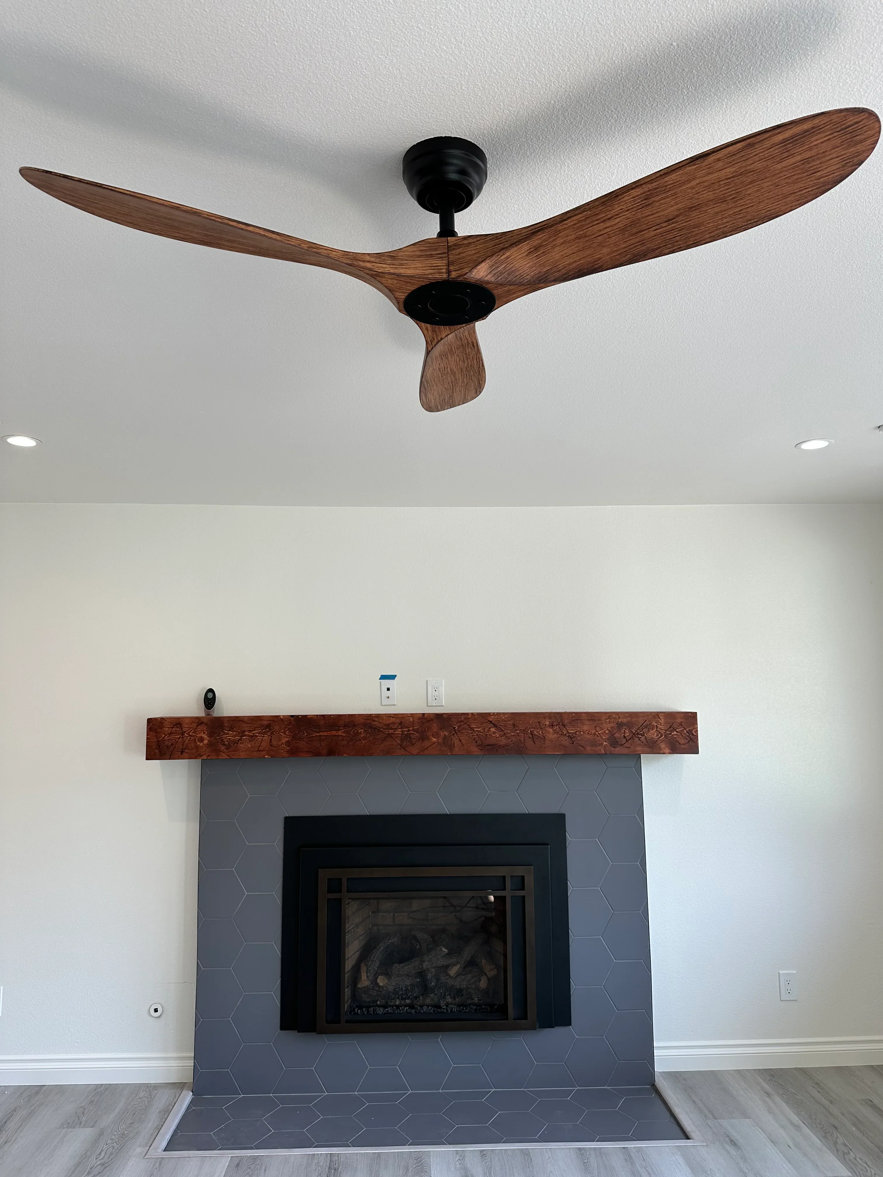 Updated fireplace surround at Belblossom