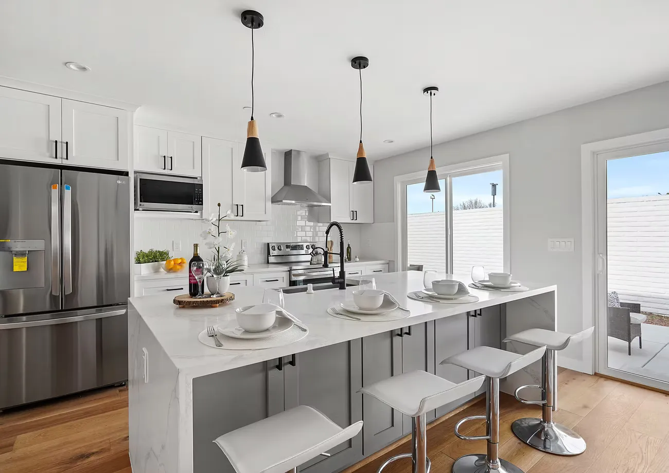 Remodeled kitchen at the Blair Project