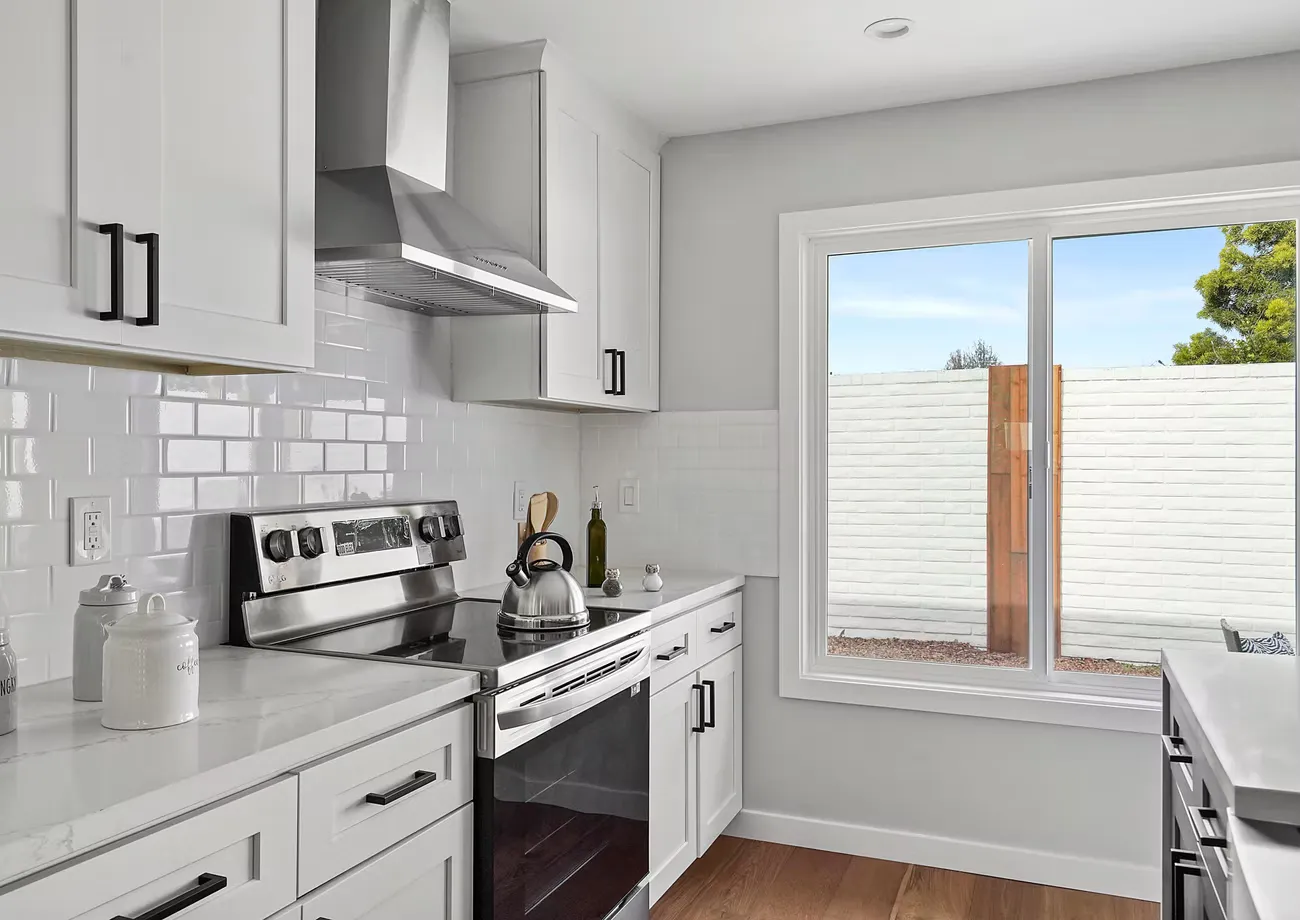 Kitchen cabinetry and island at the Blair Project