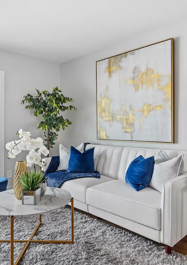 Living room detail at the Blair Project