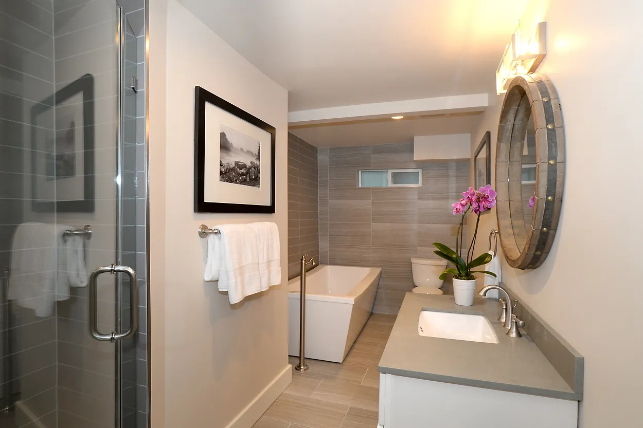 Bathroom shower and tile at Contra Costa