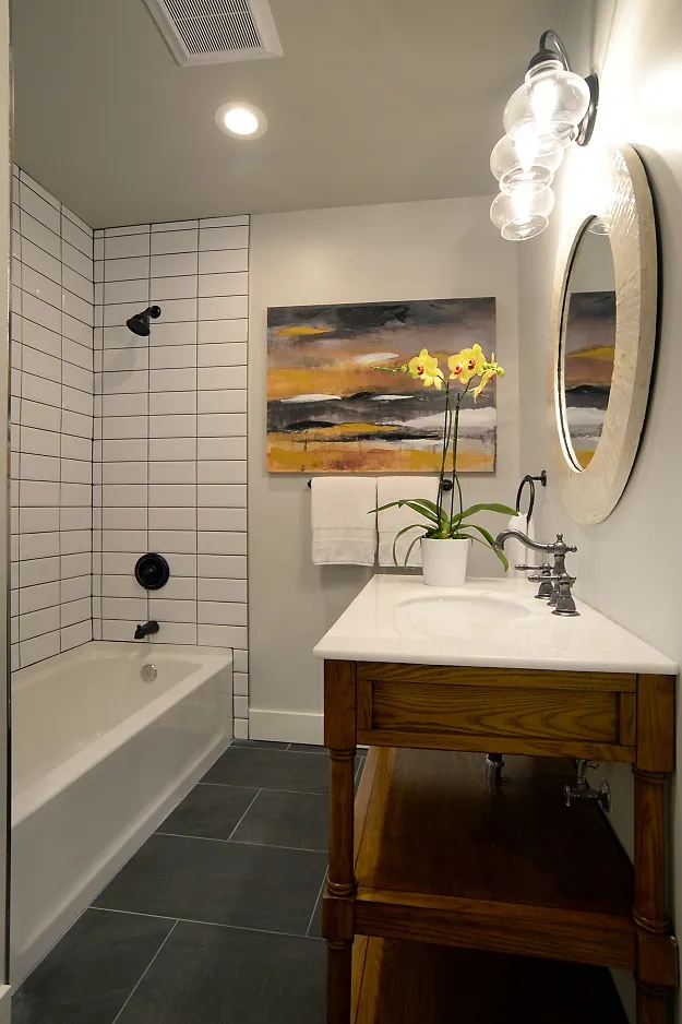 Bathroom detail at the Contra Costa project