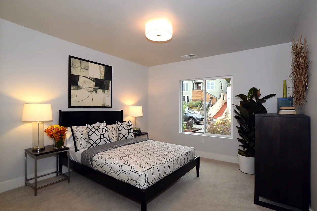 Primary bedroom at the Contra Costa project