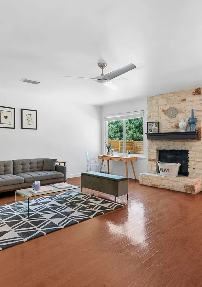 Open living area at the Frostwood project