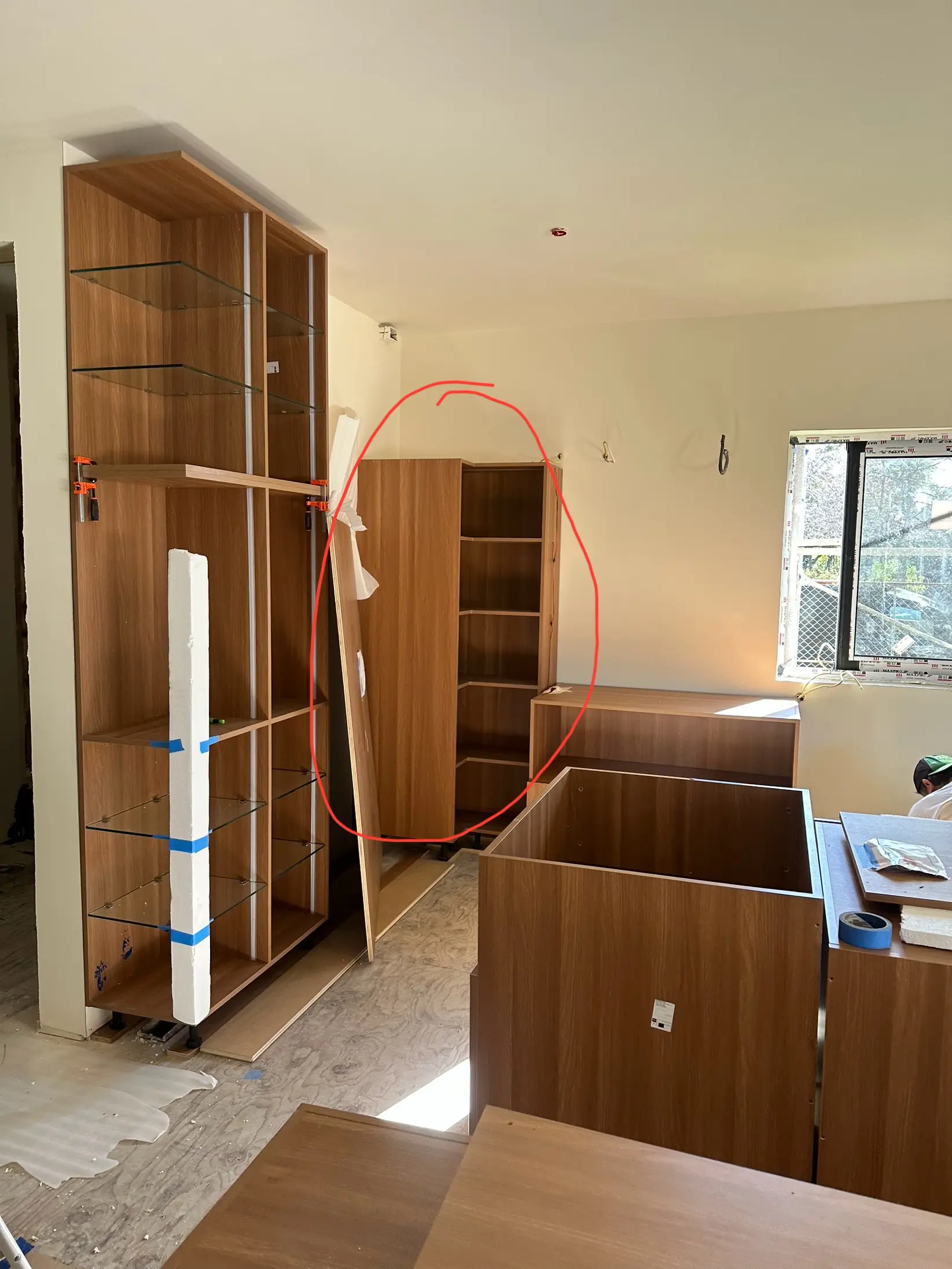 Electrical and plumbing rough-in at Hawthorne Ave