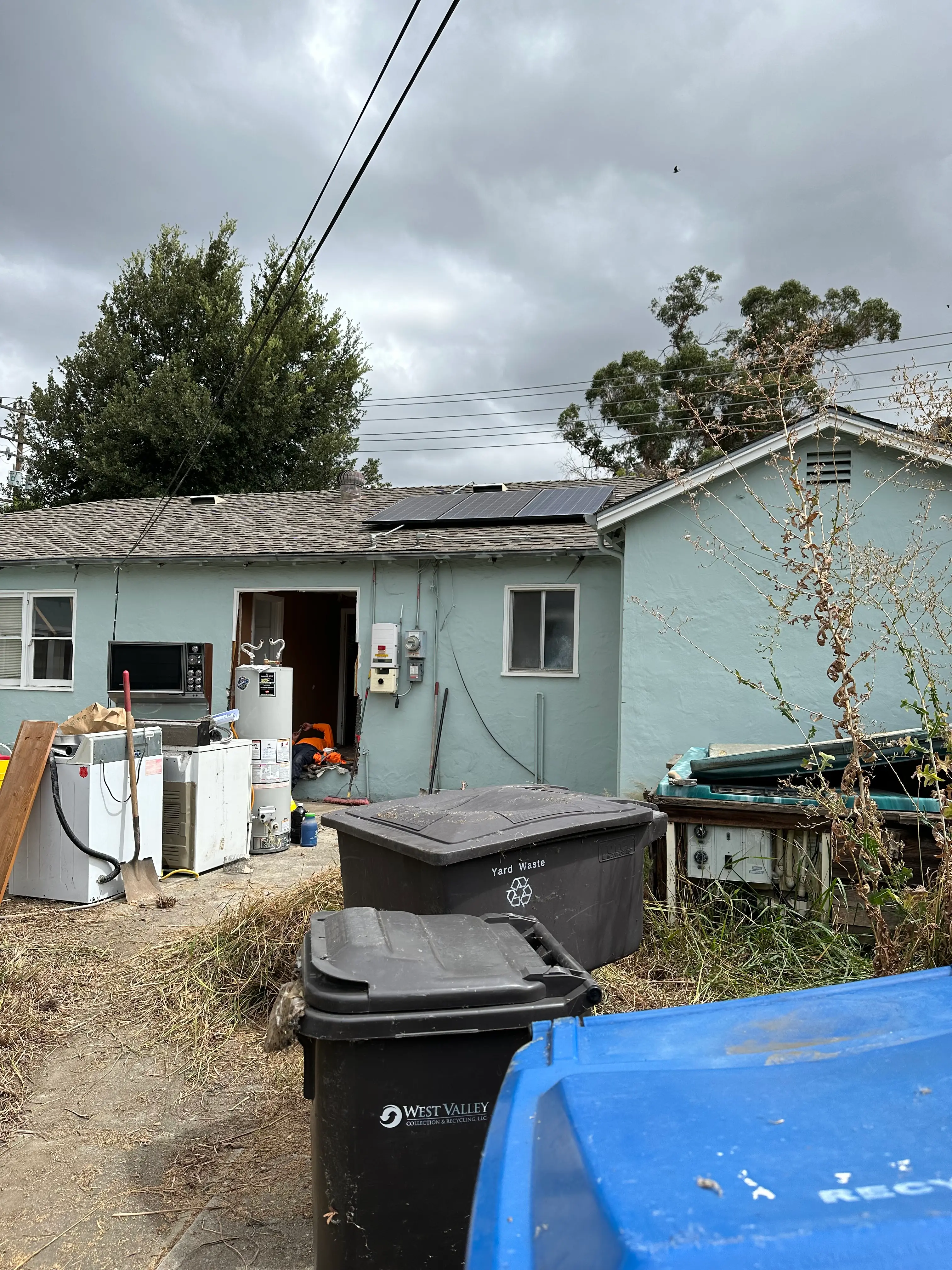 Outdoor living space construction at Hawthorne Ave