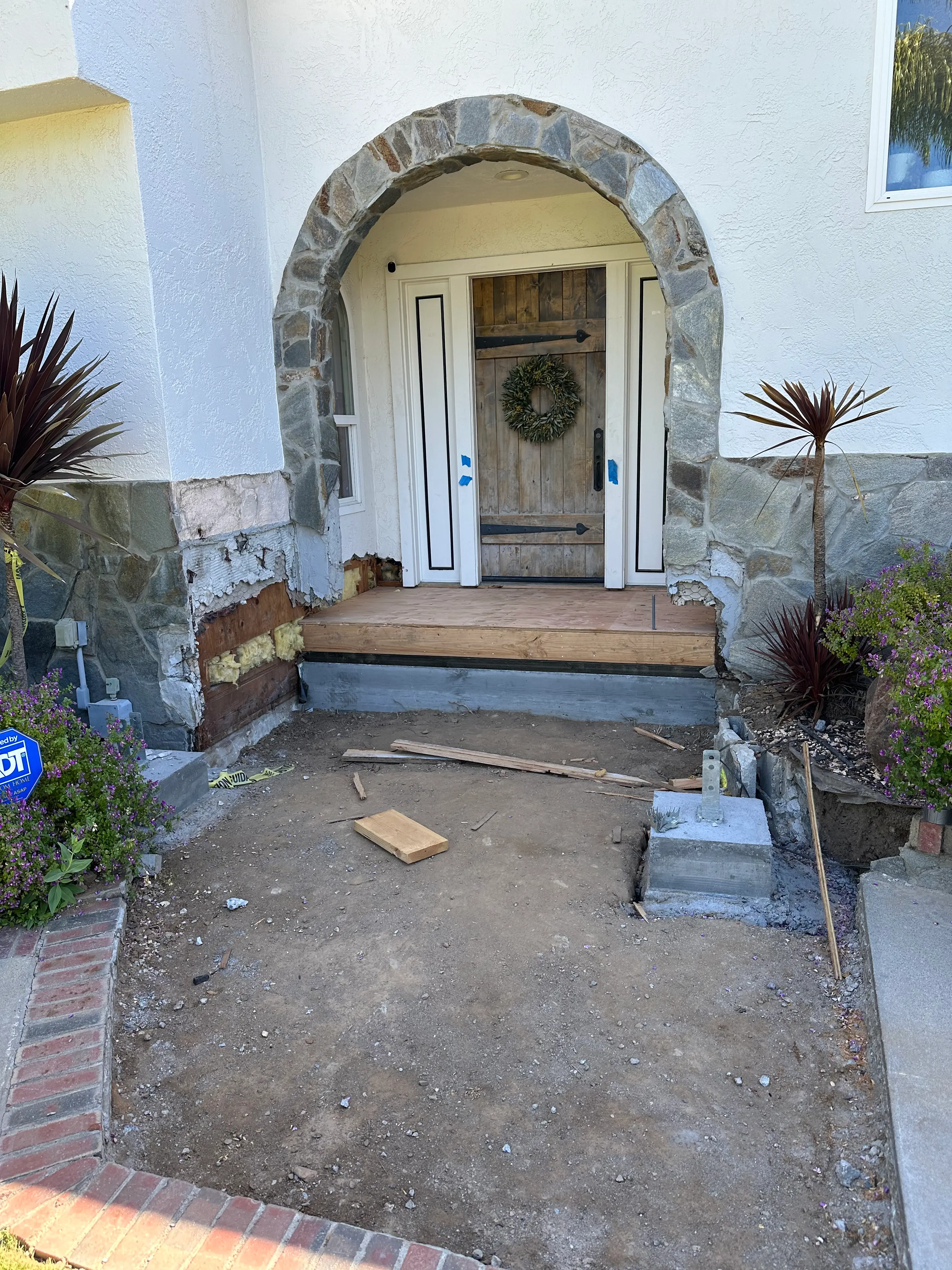 Initial demolition at James property