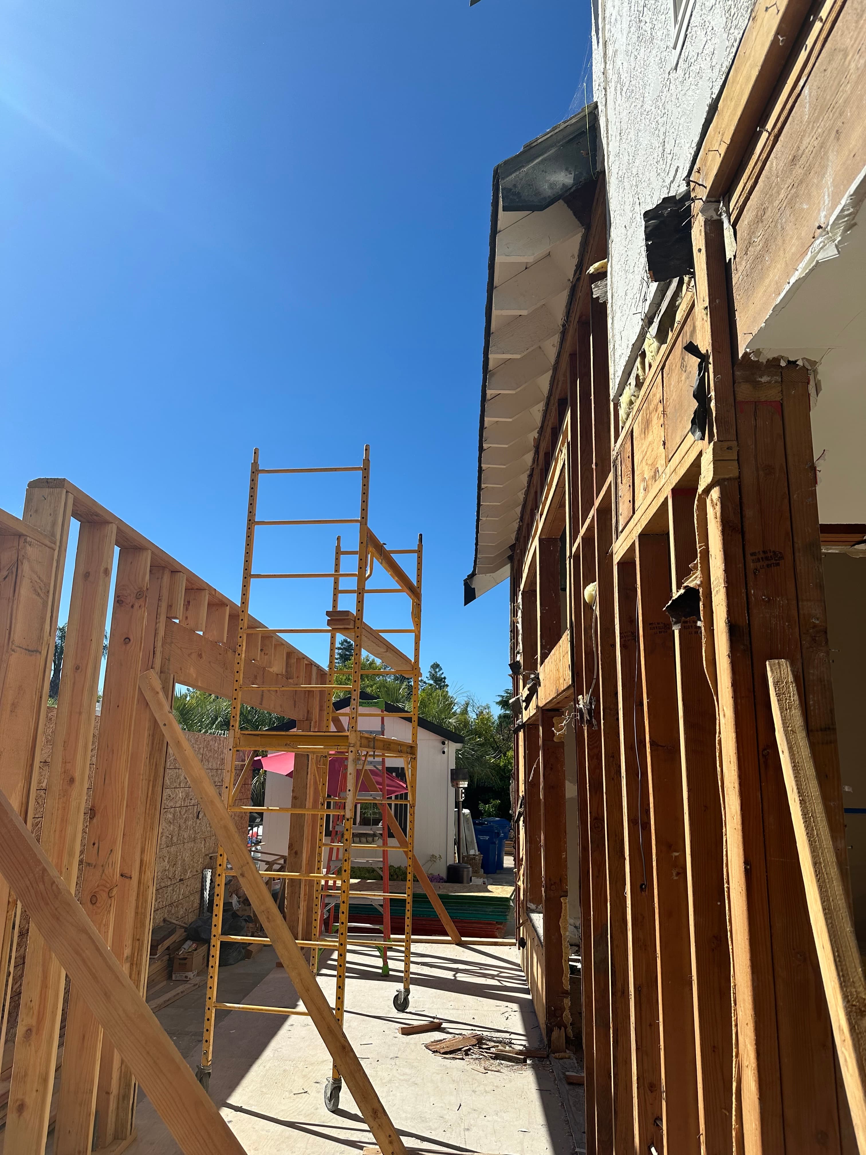 Interior construction progress at James rehab