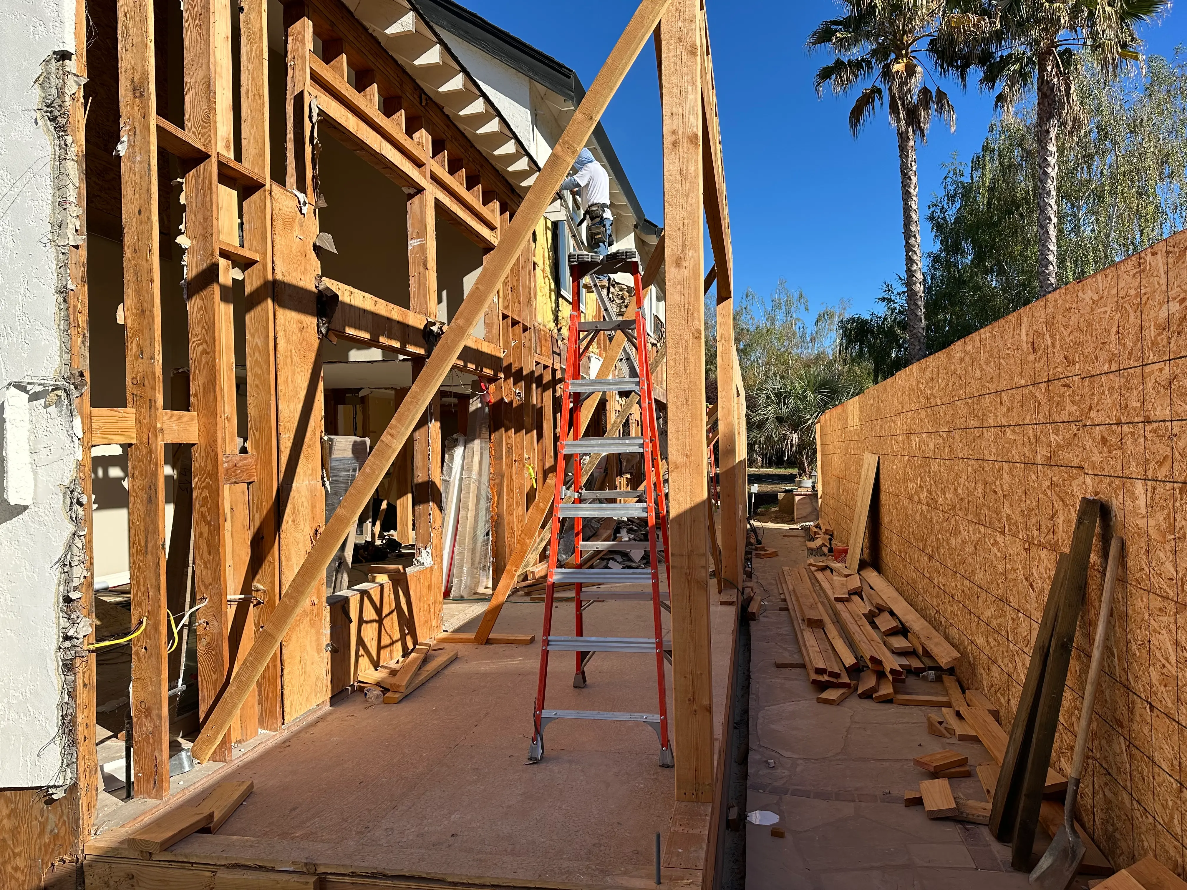 Kitchen construction at James rehab