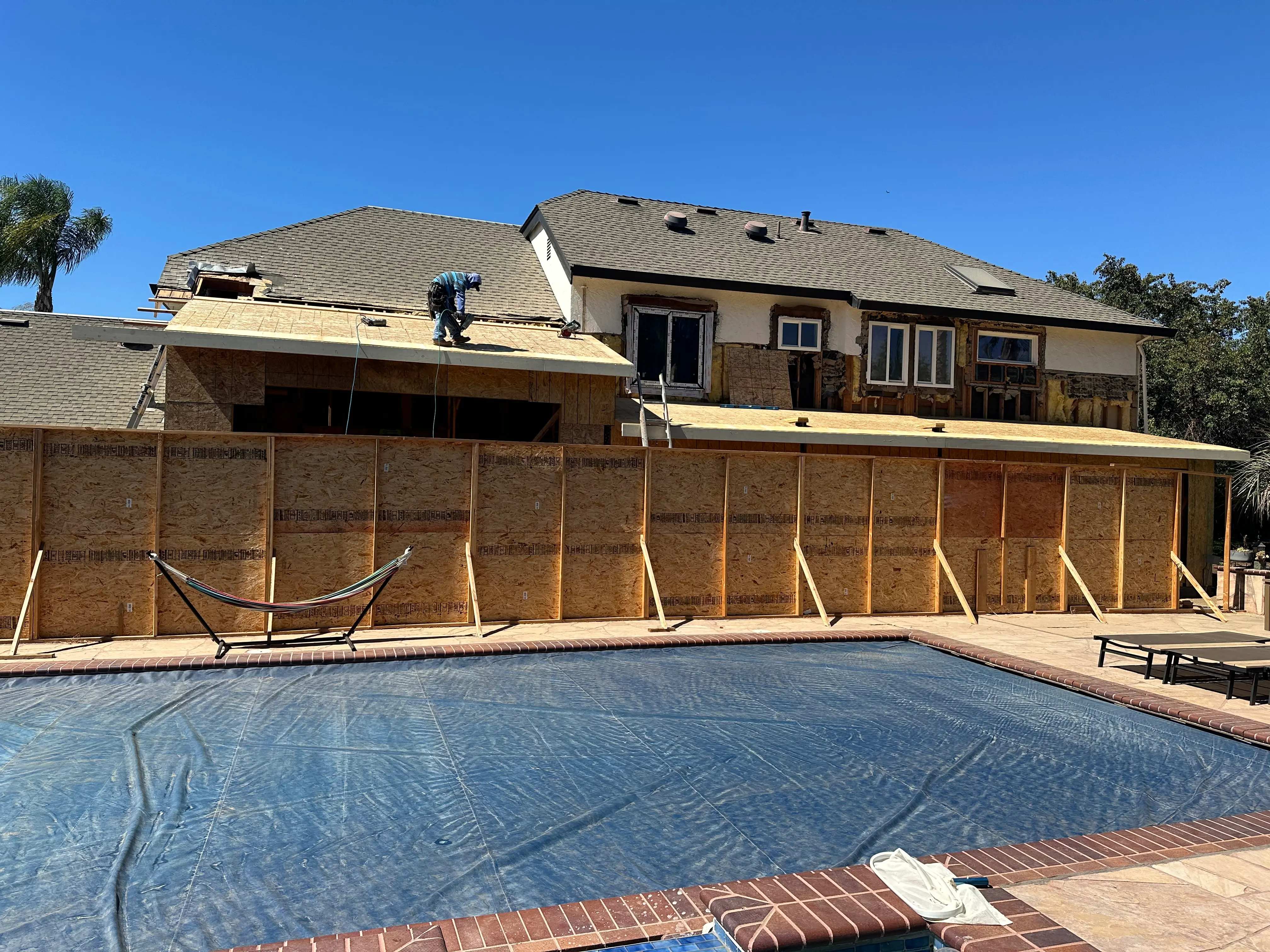 Bathroom tile work at James property