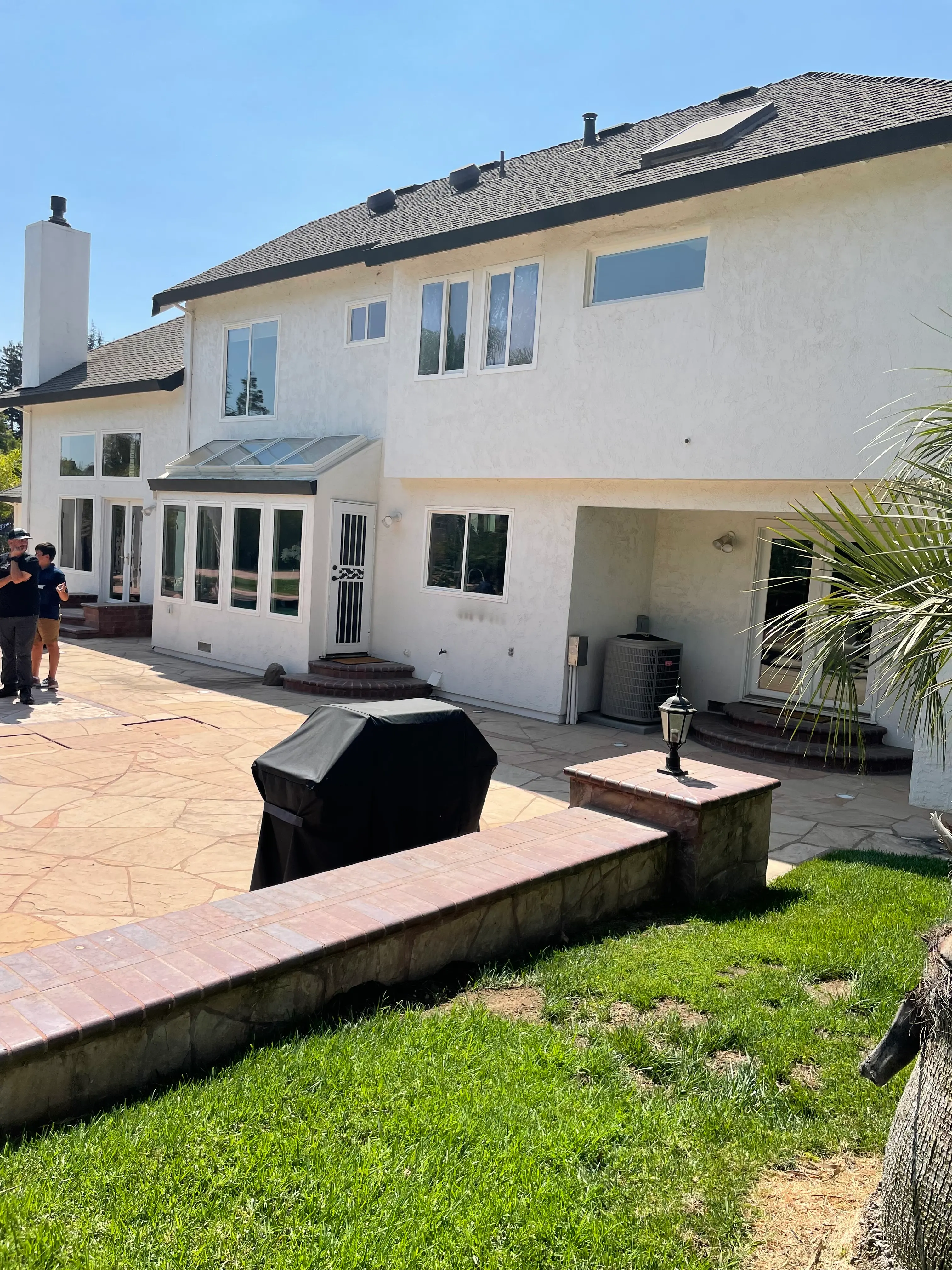 Side exterior view at James property