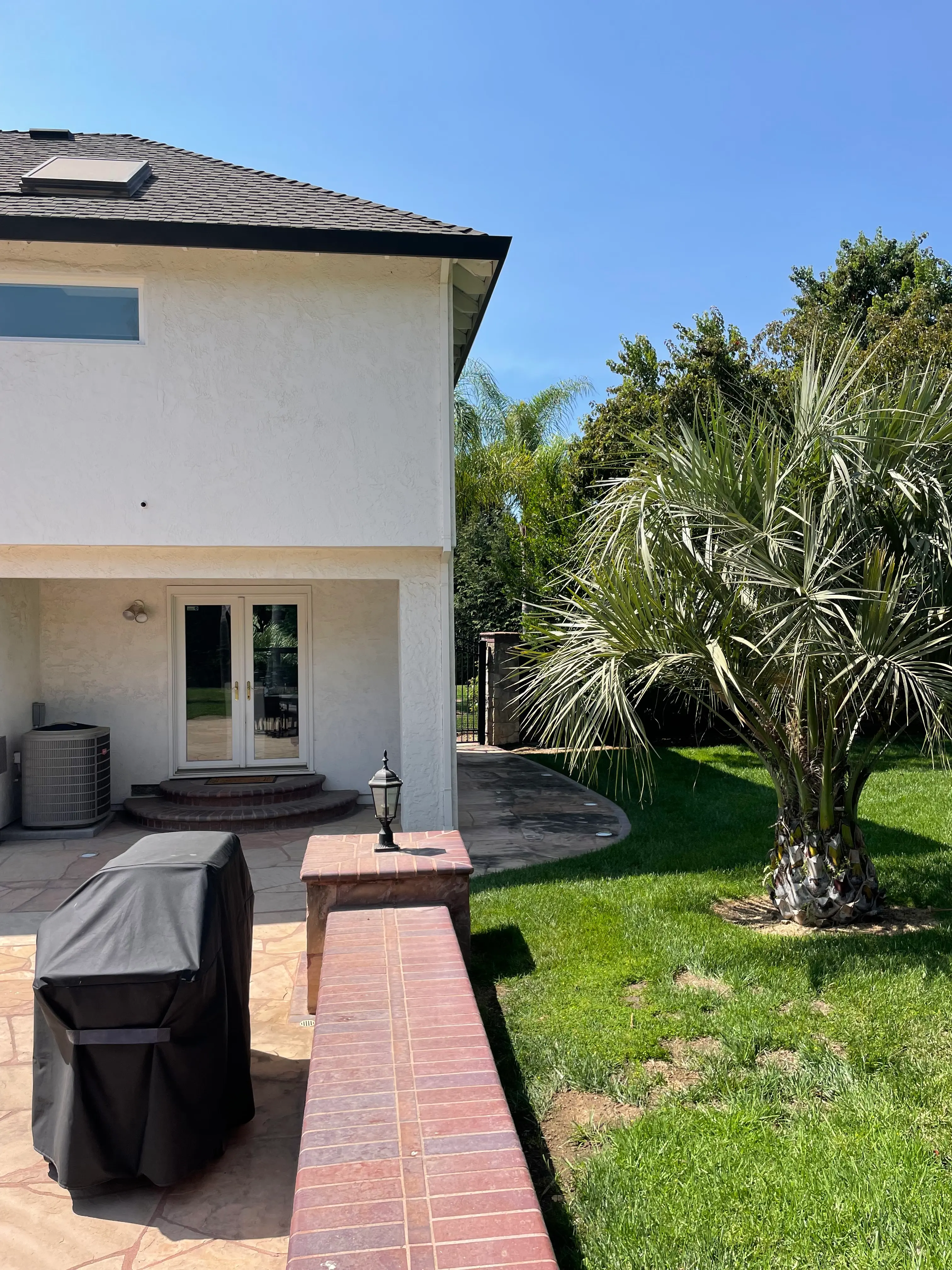 Backyard and pool area at James rehab