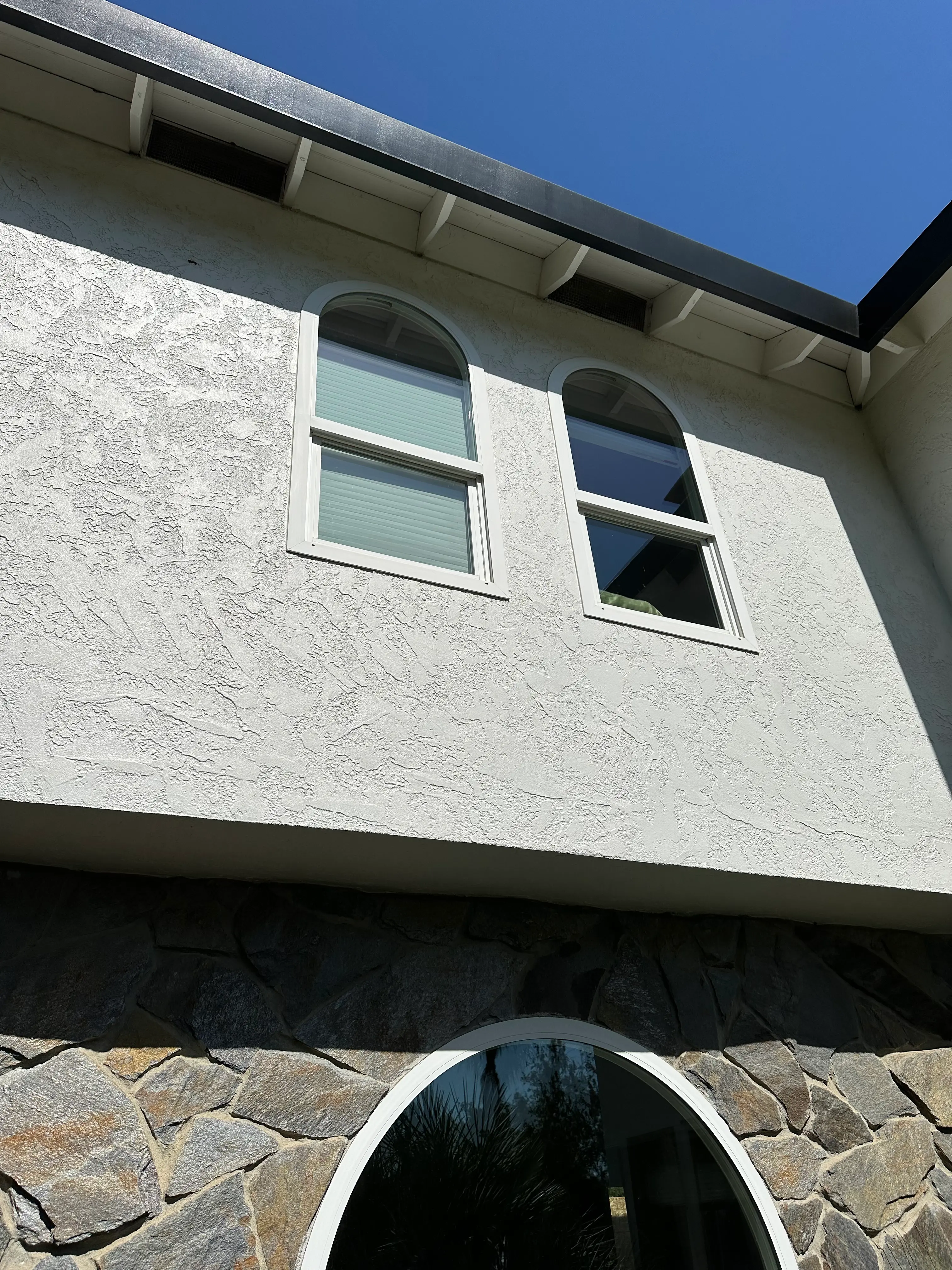 Outdoor entertaining space at James property