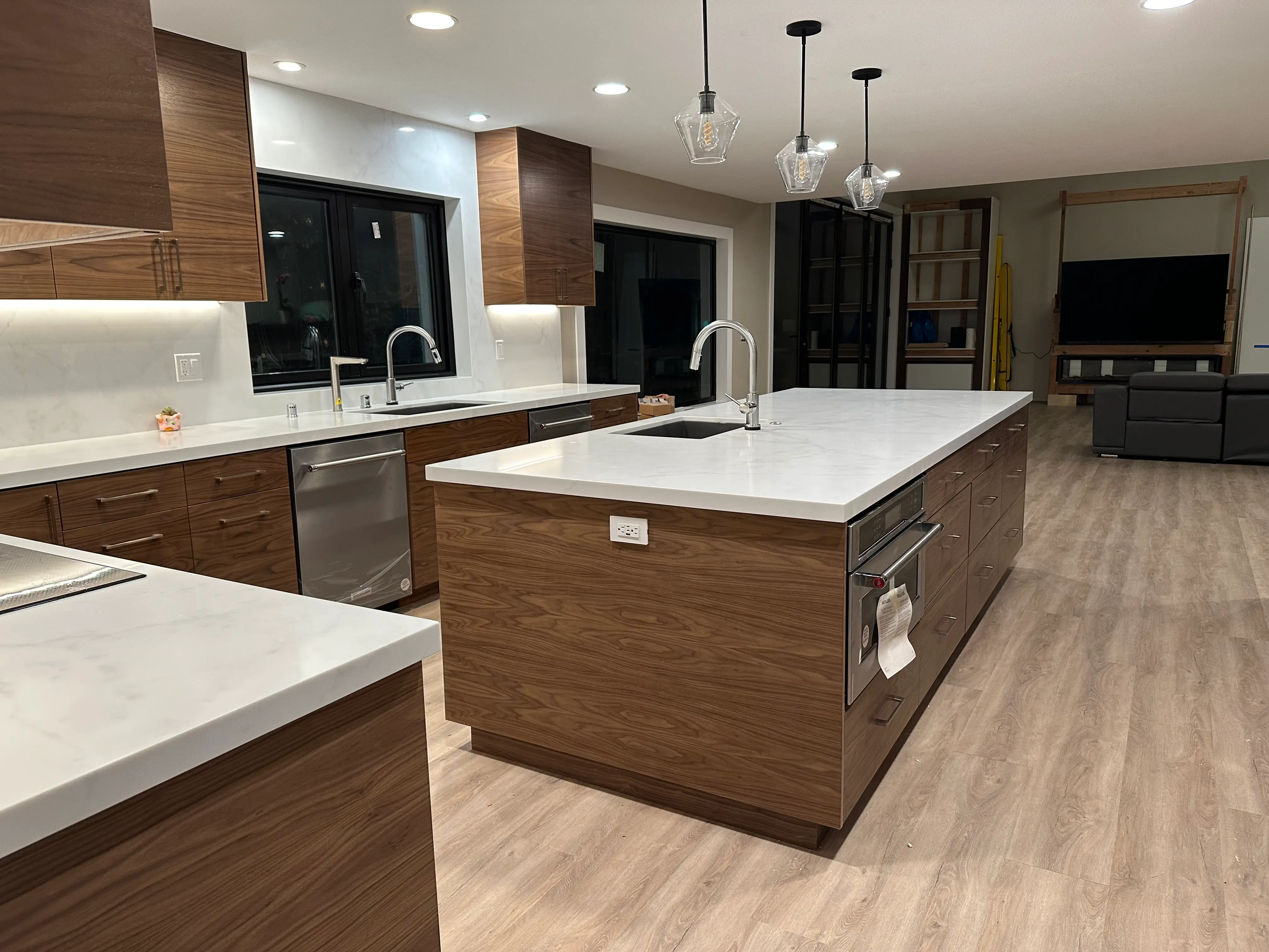 Kitchen cabinetry and storage at James rehab