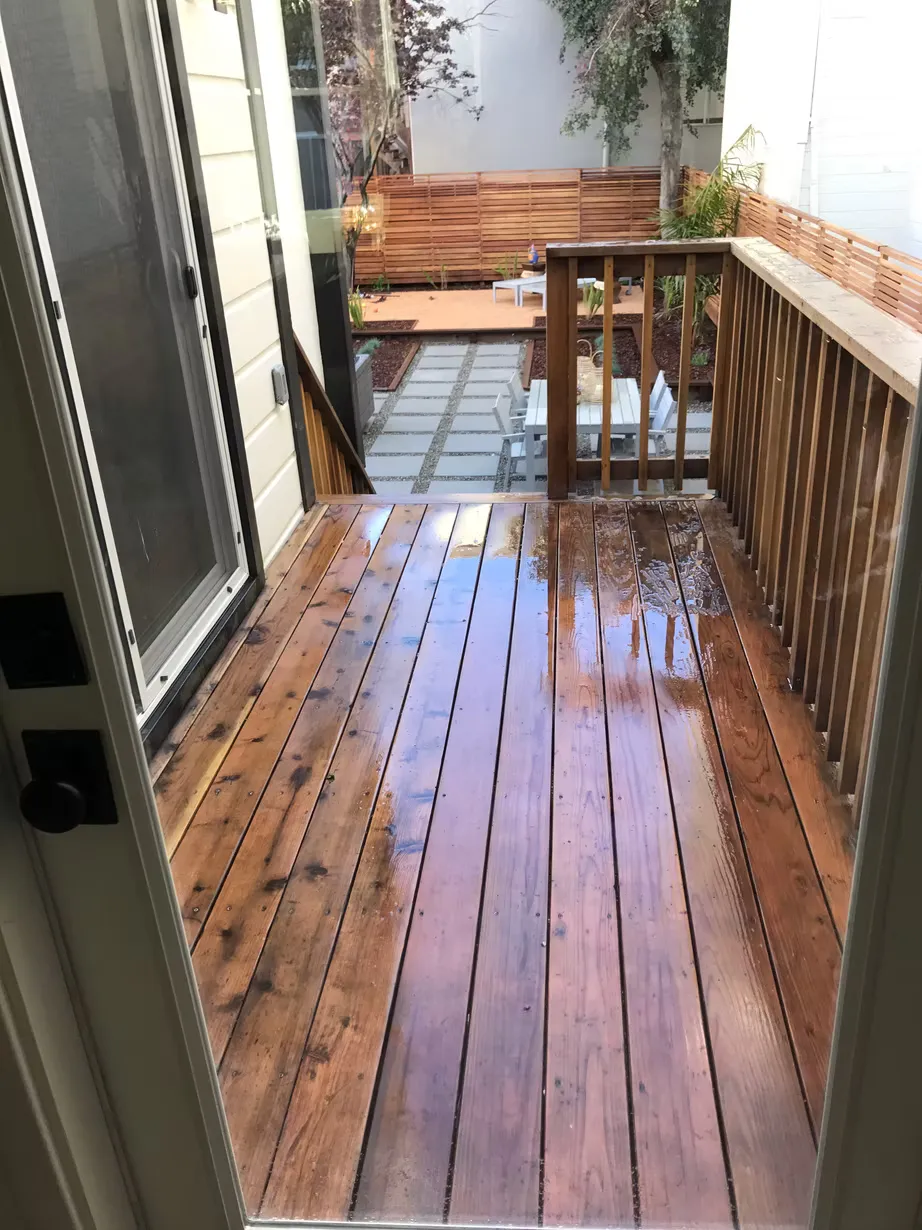 Outdoor deck in the San Francisco project
