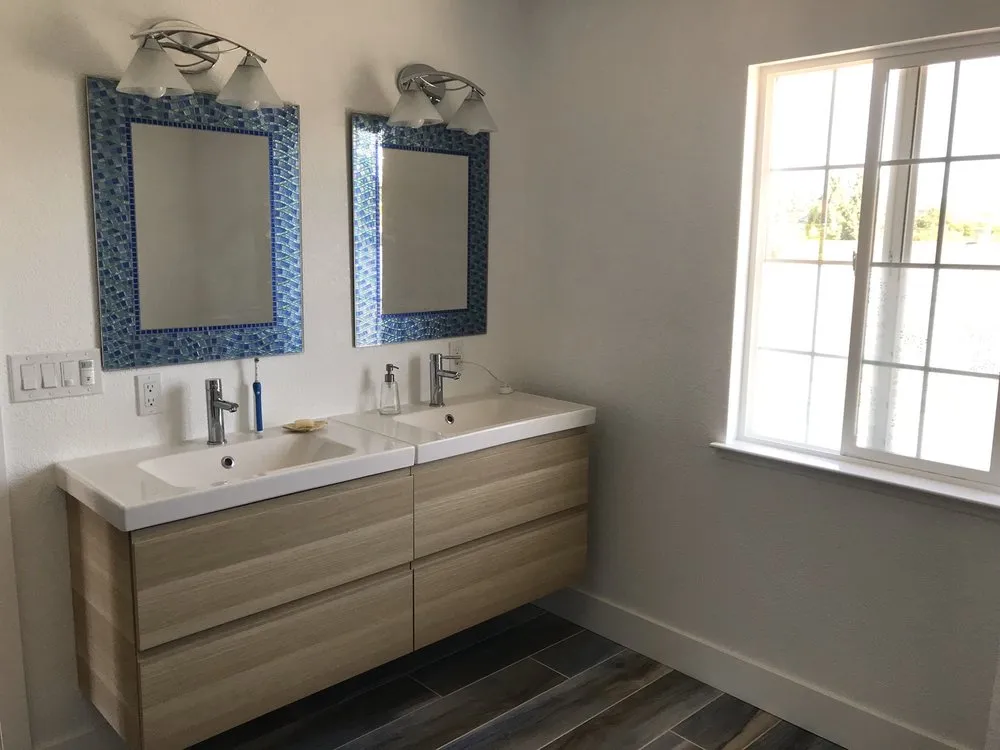 Master bathroom vanity and fixtures in San Jose