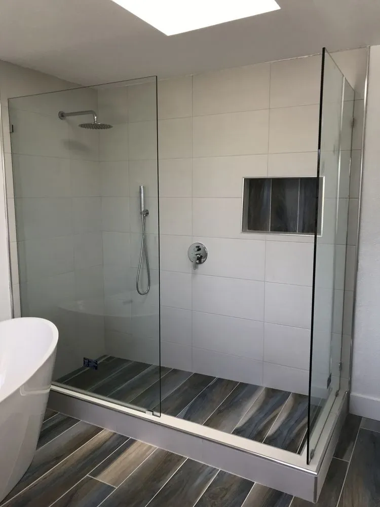 Master bathroom shower and tile in San Jose