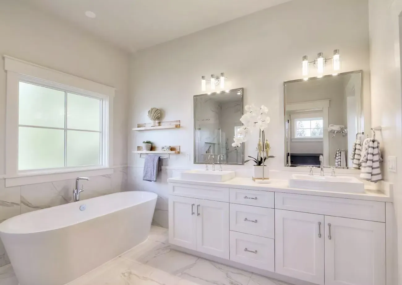 Primary bathroom at the Willow Glen project